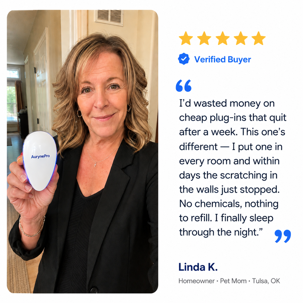 AurynePro™ Variable-Frequency Ultrasonic Pest Repeller – Pest-Free Home